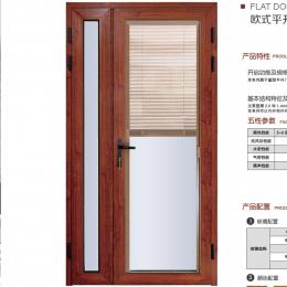 Aluminium Casement Door with Built in Blinds