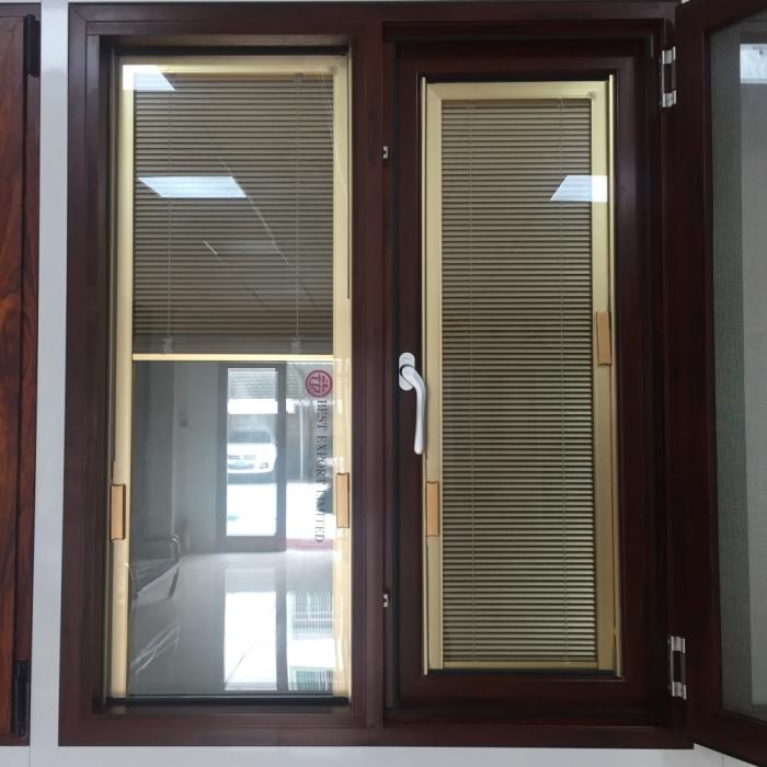 Aluminium swing window with built in Blinds